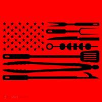 BBQ Tools American Flag Santa Hat thumb 1