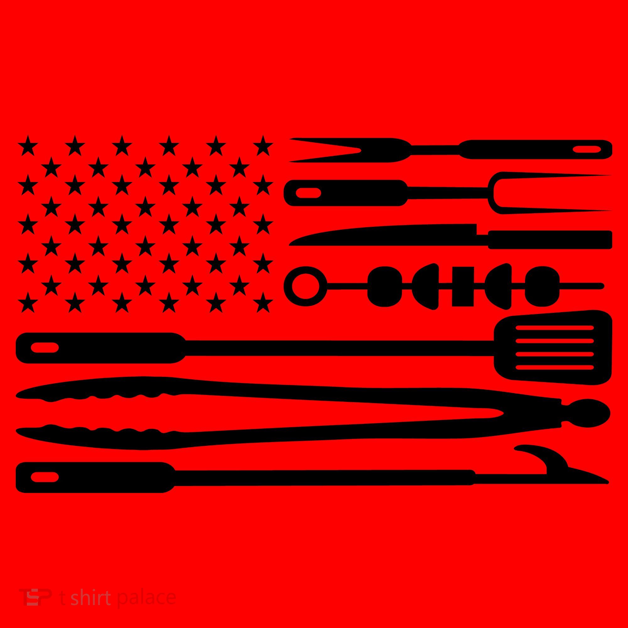 BBQ Tools American Flag Santa Hat