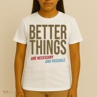 Better Things Are Necessary And Possible Motivational Quote T-Shirt thumb 4