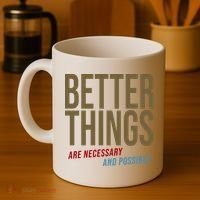 Better Things Are Necessary And Possible Motivational Quote Coffee Mug thumb 4