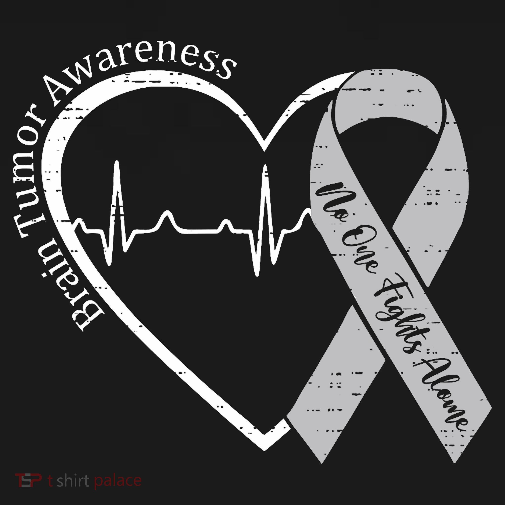 Brain Tumor Awareness Heart Brain Cancer Gray Ribbon Support  Apron