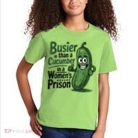 Busier Than A Cucumber In A Woman's Prison Kids T-Shirt thumb 2