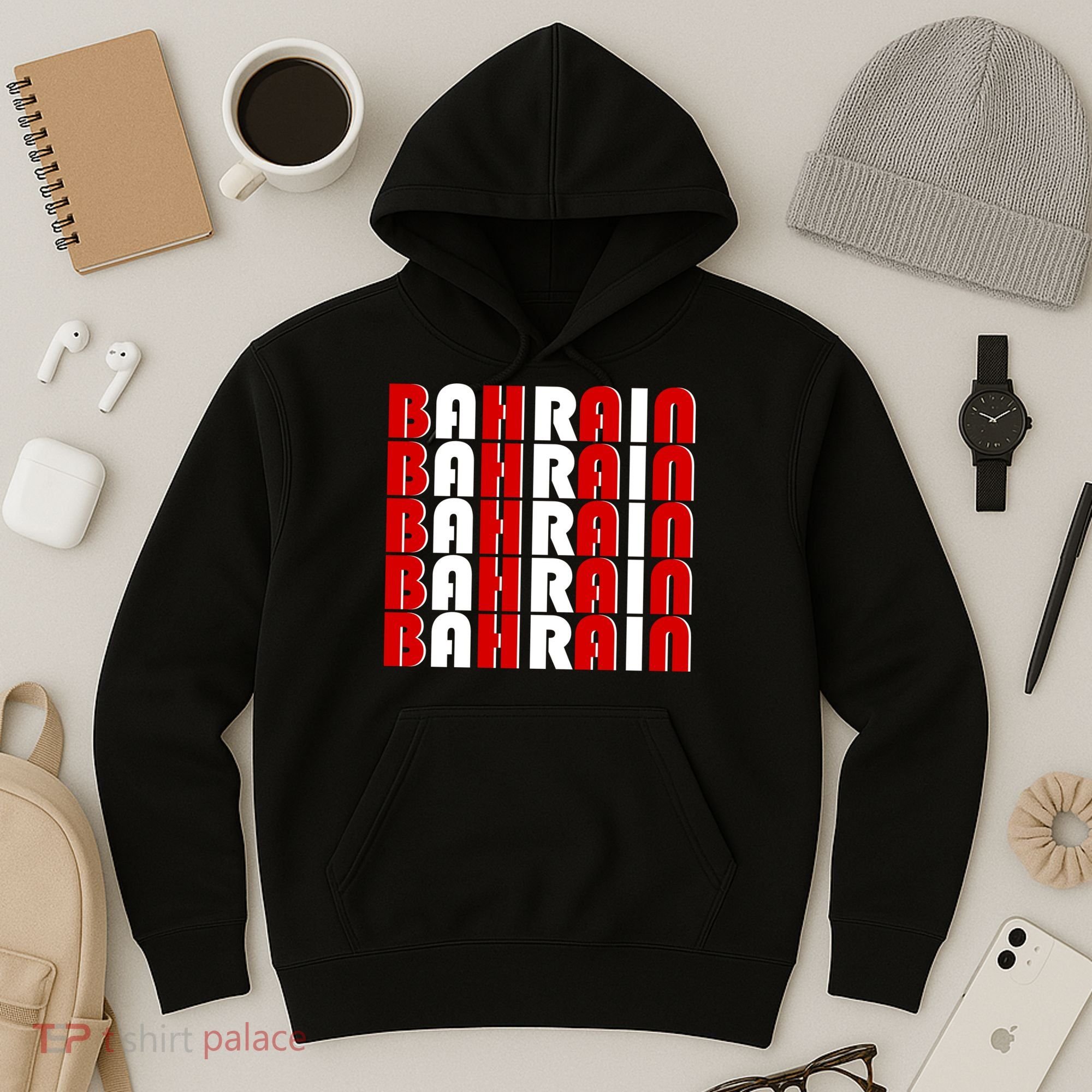 Bahrain Typography Hoodie