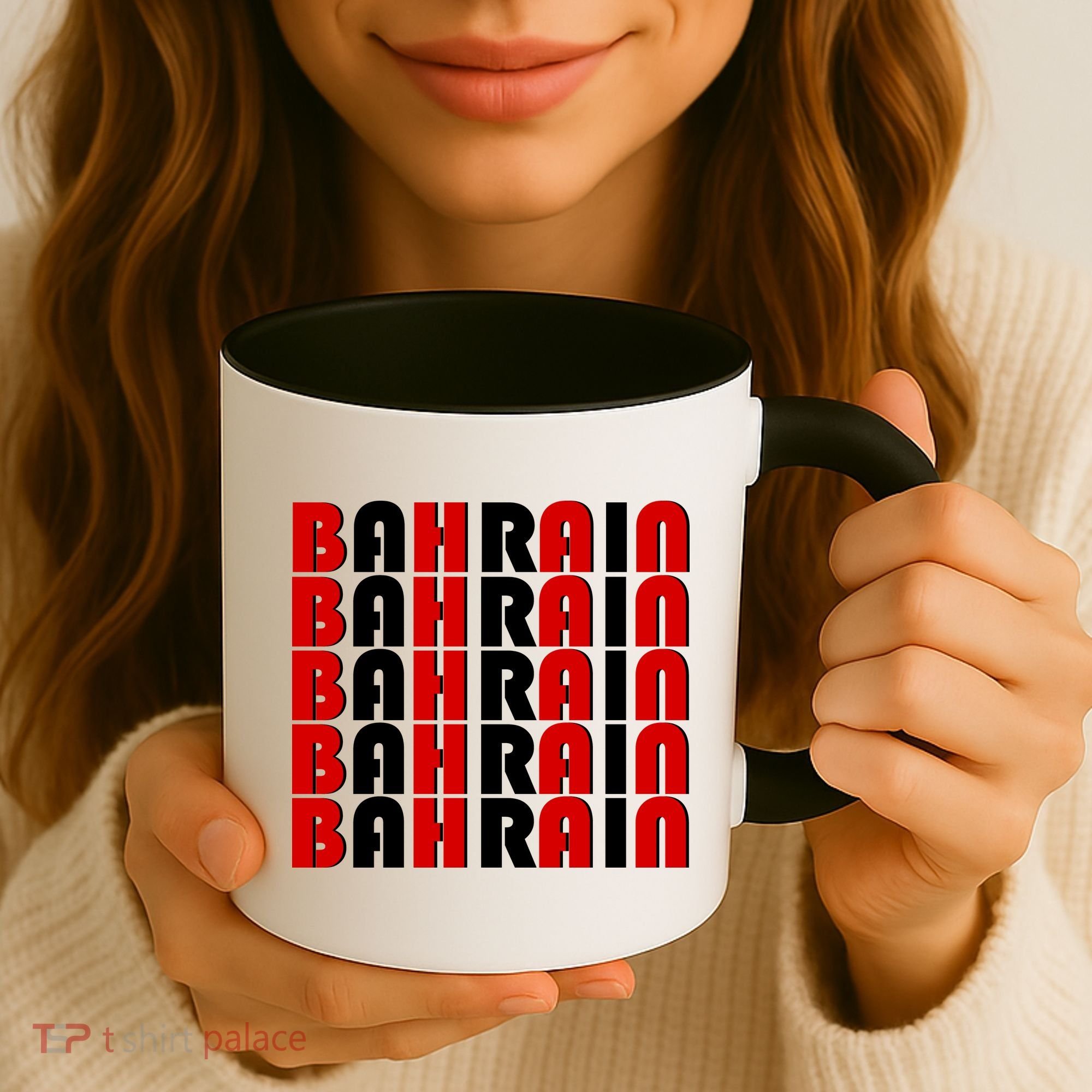 Bahrain Typography Coffee Mug