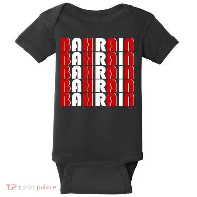 Bahrain Typography Baby Bodysuit