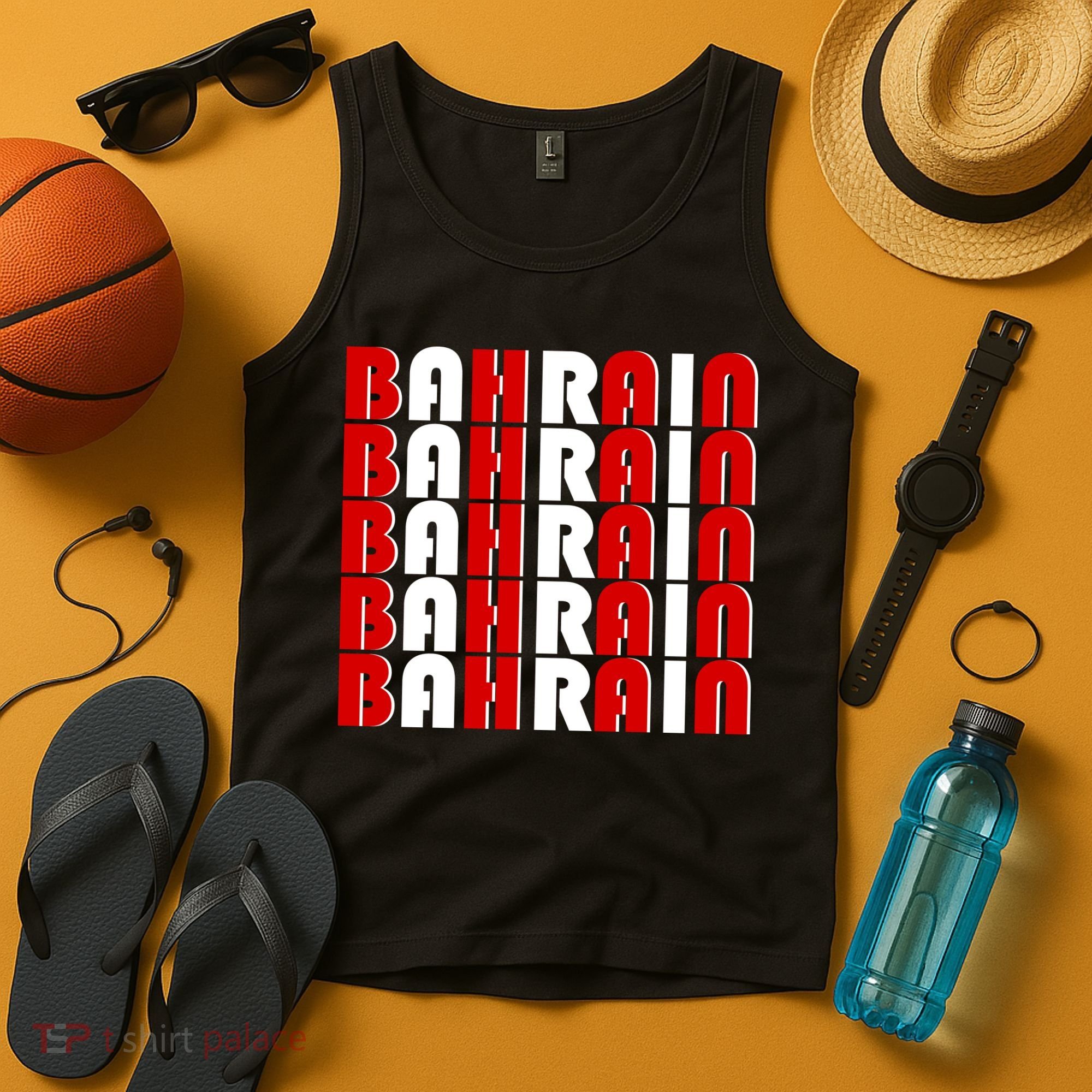 Bahrain Typography Tank Top