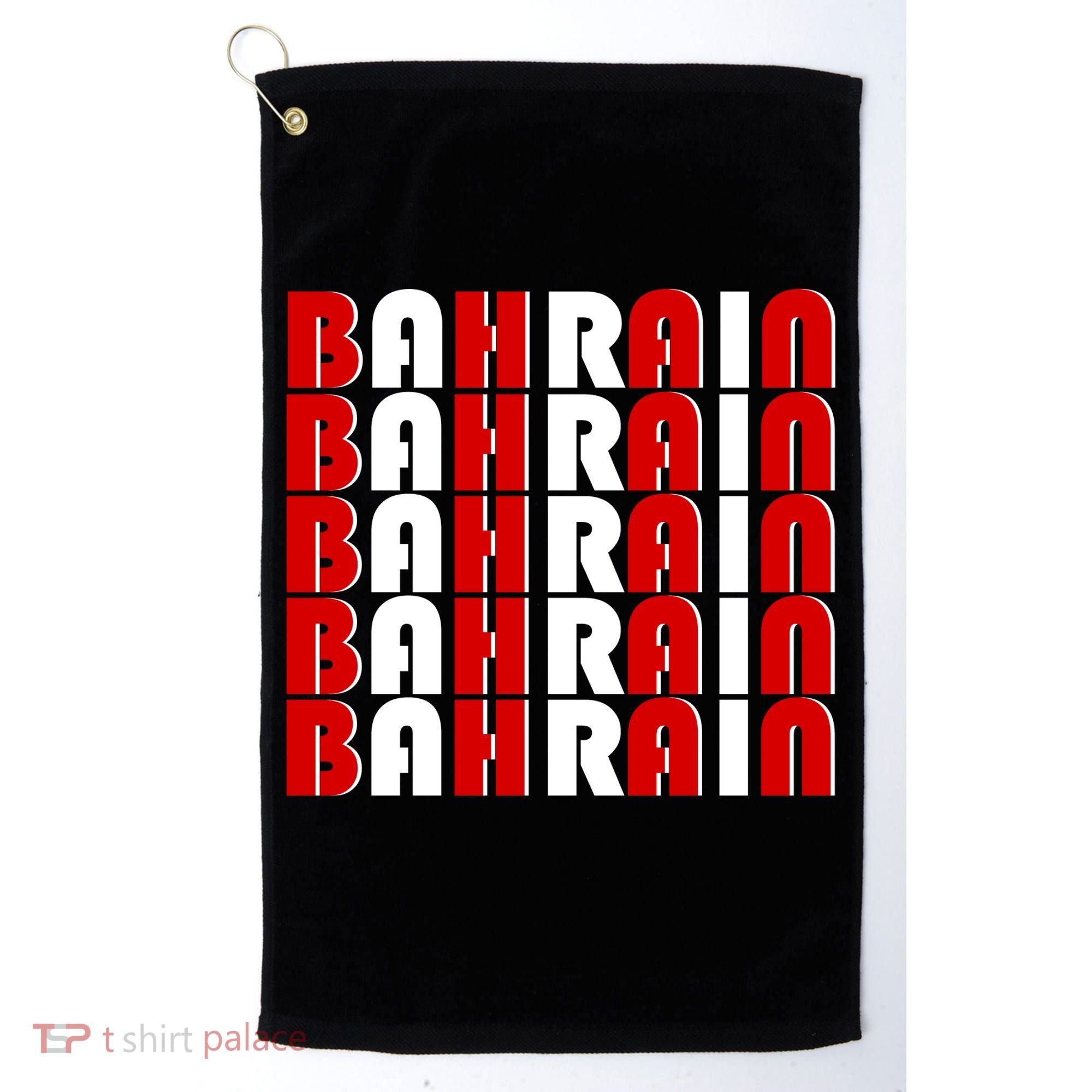 Bahrain Typography Golf Towel