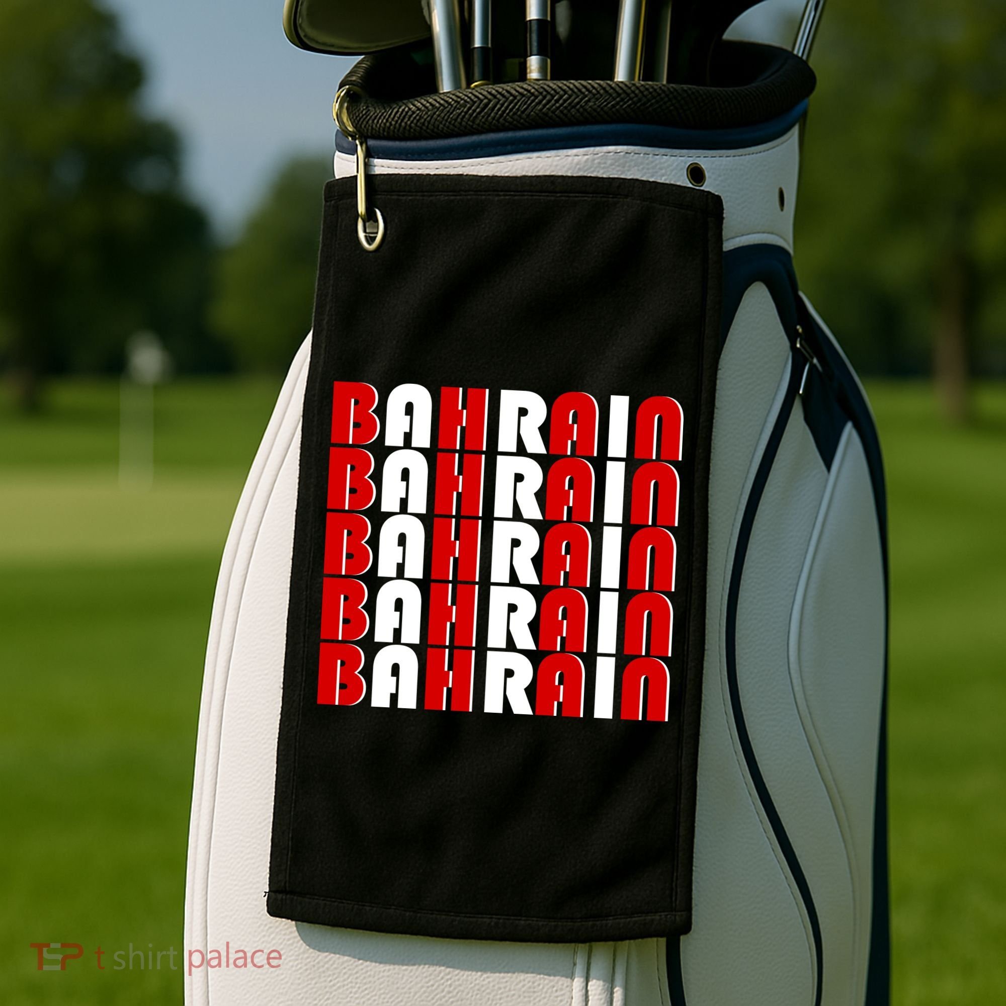Bahrain Typography Golf Towel