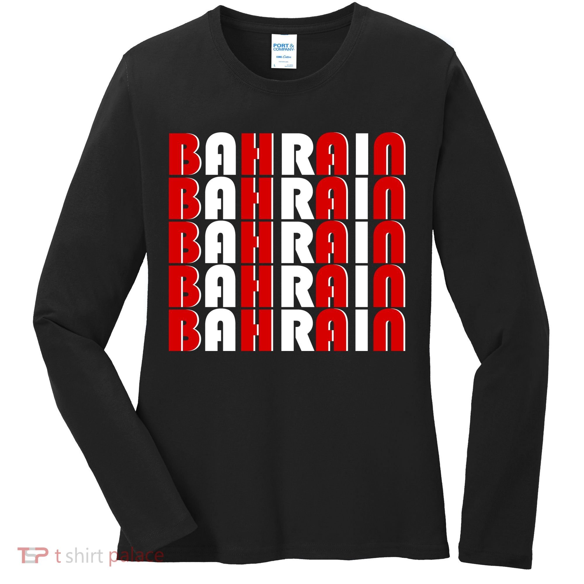 Bahrain Typography Women's Long Sleeve Shirt