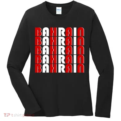 Bahrain Typography Women's Long Sleeve Shirt