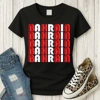 Bahrain Typography Women's T-Shirt thumb 3
