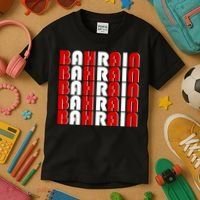Bahrain Typography Kids T-Shirt thumb 3