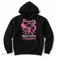 Blessed To Be Called Pink Women Heart Breast Cancer Survivor Hoodie thumb 0