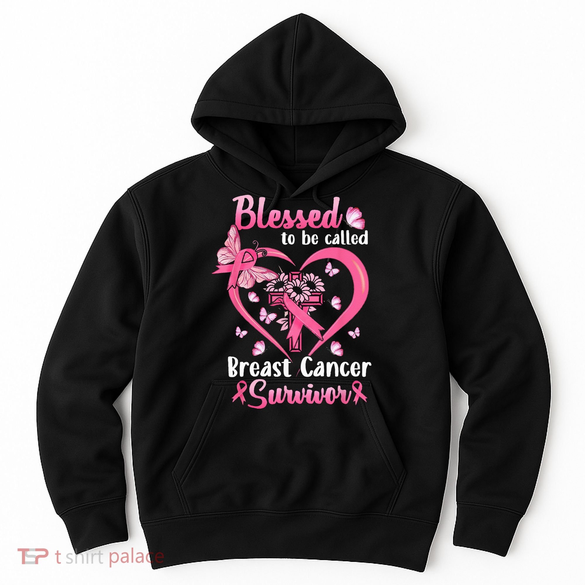 Blessed To Be Called Pink Women Heart Breast Cancer Survivor Hoodie