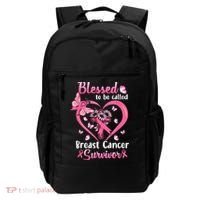 Blessed To Be Called Pink Women Heart Breast Cancer Survivor Backpack thumb 0