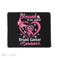 Blessed To Be Called Pink Women Heart Breast Cancer Survivor Mousepad thumb 0