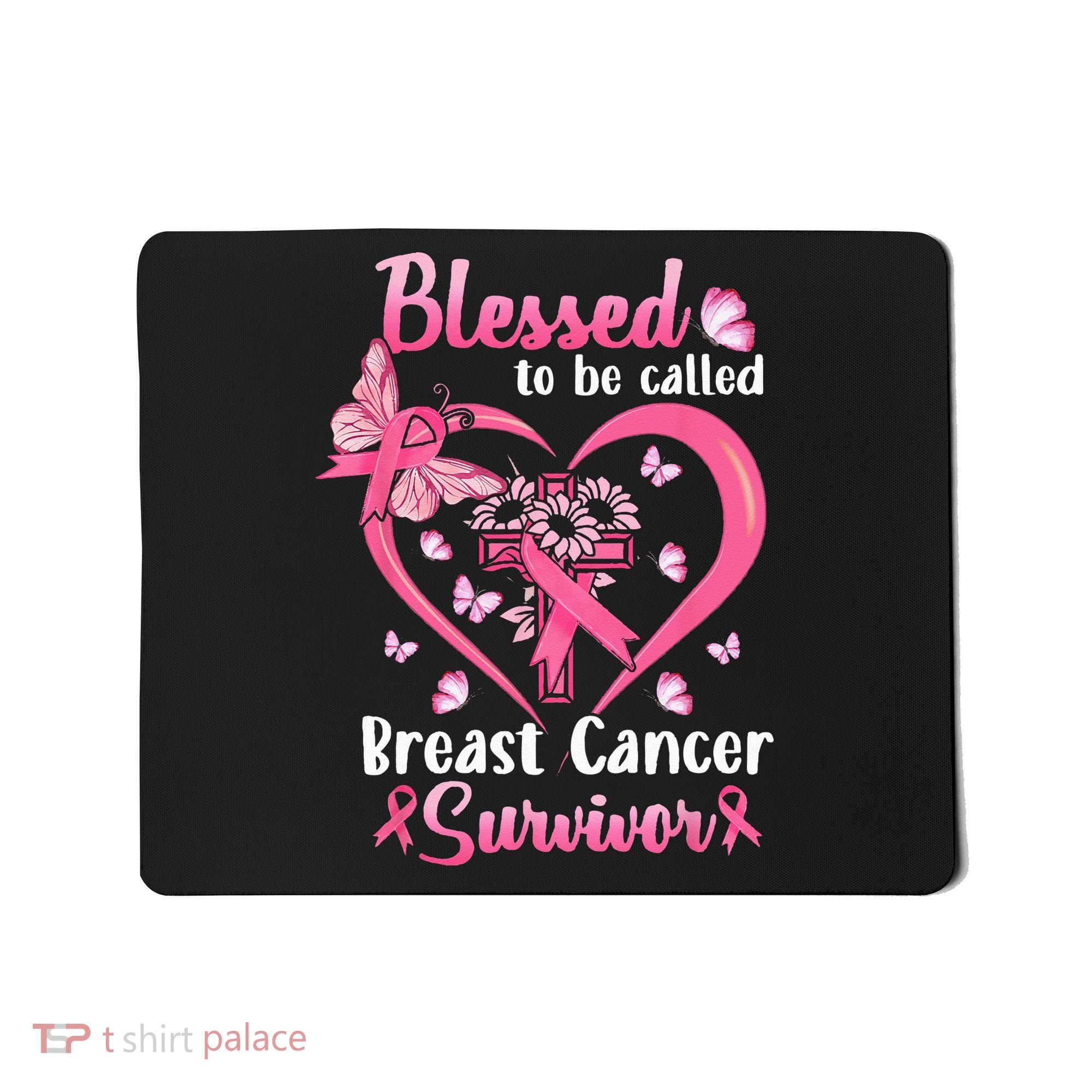 Blessed To Be Called Pink Women Heart Breast Cancer Survivor Mousepad