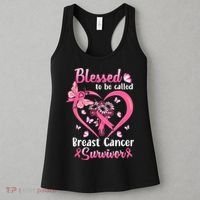Blessed To Be Called Pink Women Heart Breast Cancer Survivor Women's Tank Top thumb 3