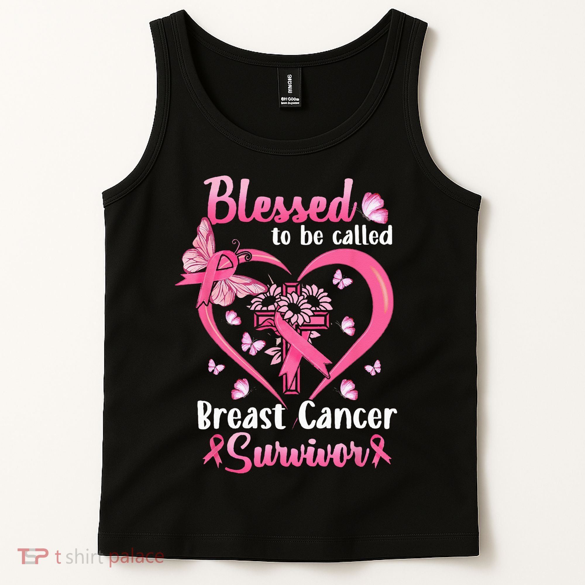 Blessed To Be Called Pink Women Heart Breast Cancer Survivor Tank Top