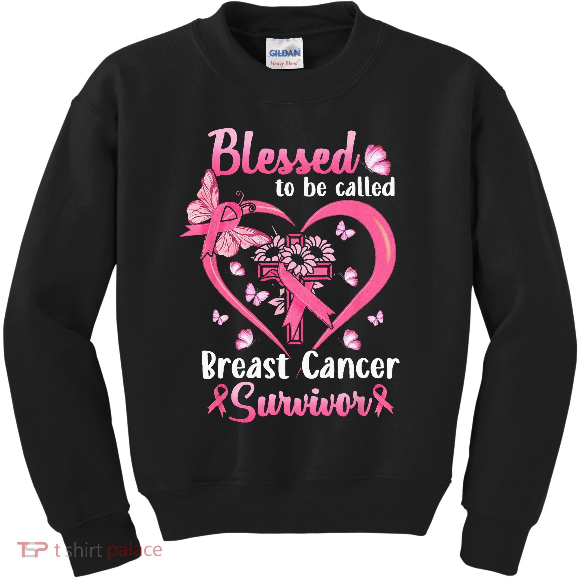 Blessed To Be Called Pink Women Heart Breast Cancer Survivor Kids Sweatshirt