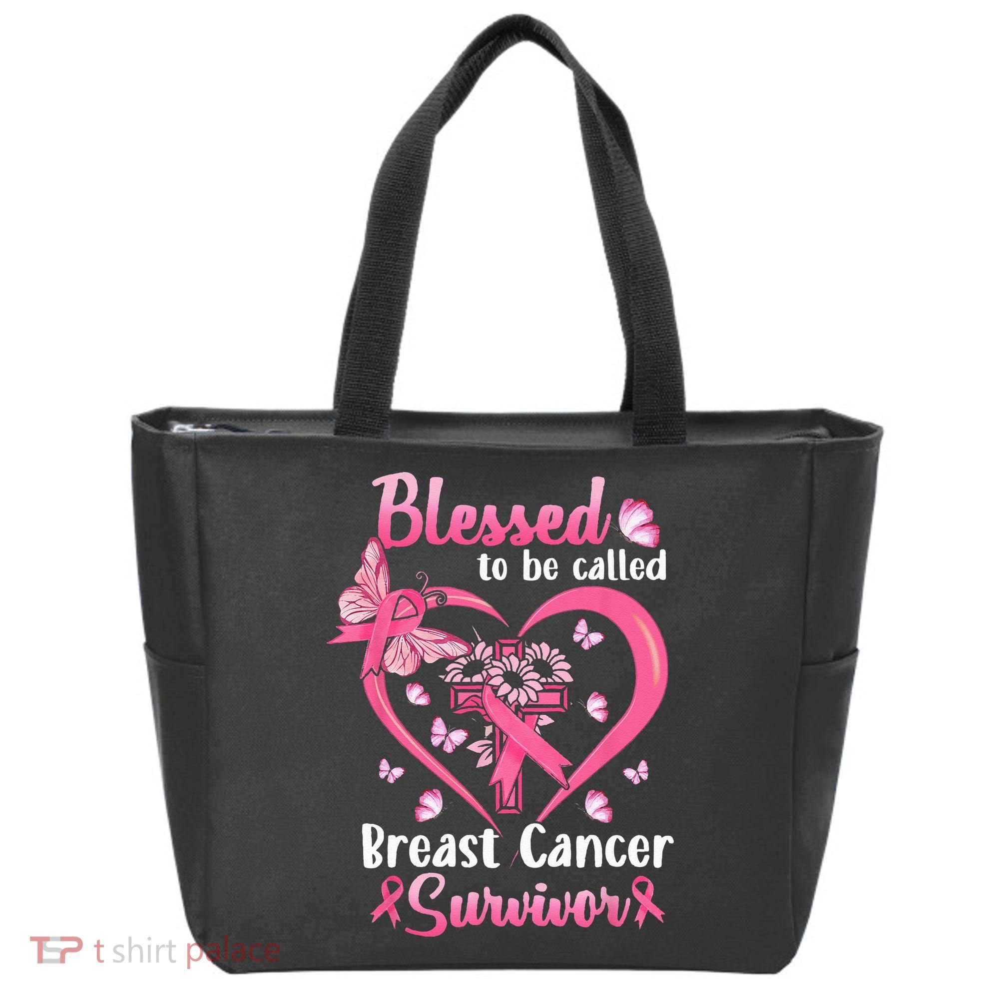 Blessed To Be Called Pink Women Heart Breast Cancer Survivor Tote Bag
