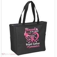 Blessed To Be Called Pink Women Heart Breast Cancer Survivor Tote Bag thumb 2