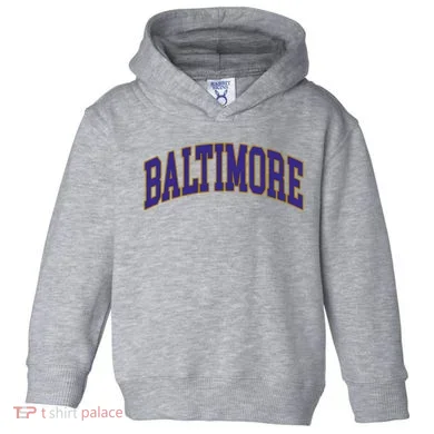 Baltimore Text Toddler Hoodie