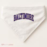 Baltimore Text USA-Made Doggie Bandana thumb 0