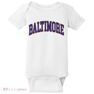 Baltimore Text Baby Bodysuit
