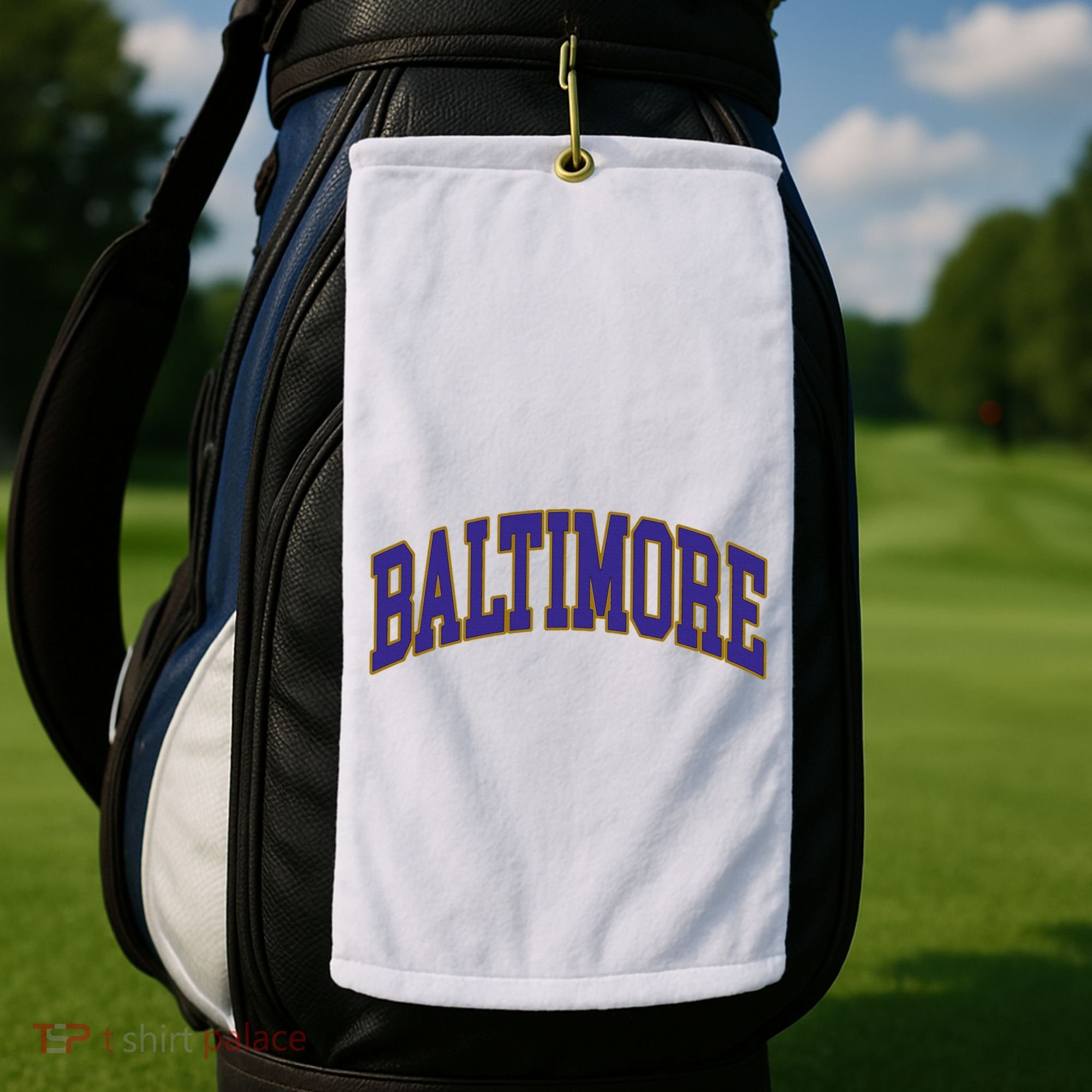 Baltimore Text Golf Towel