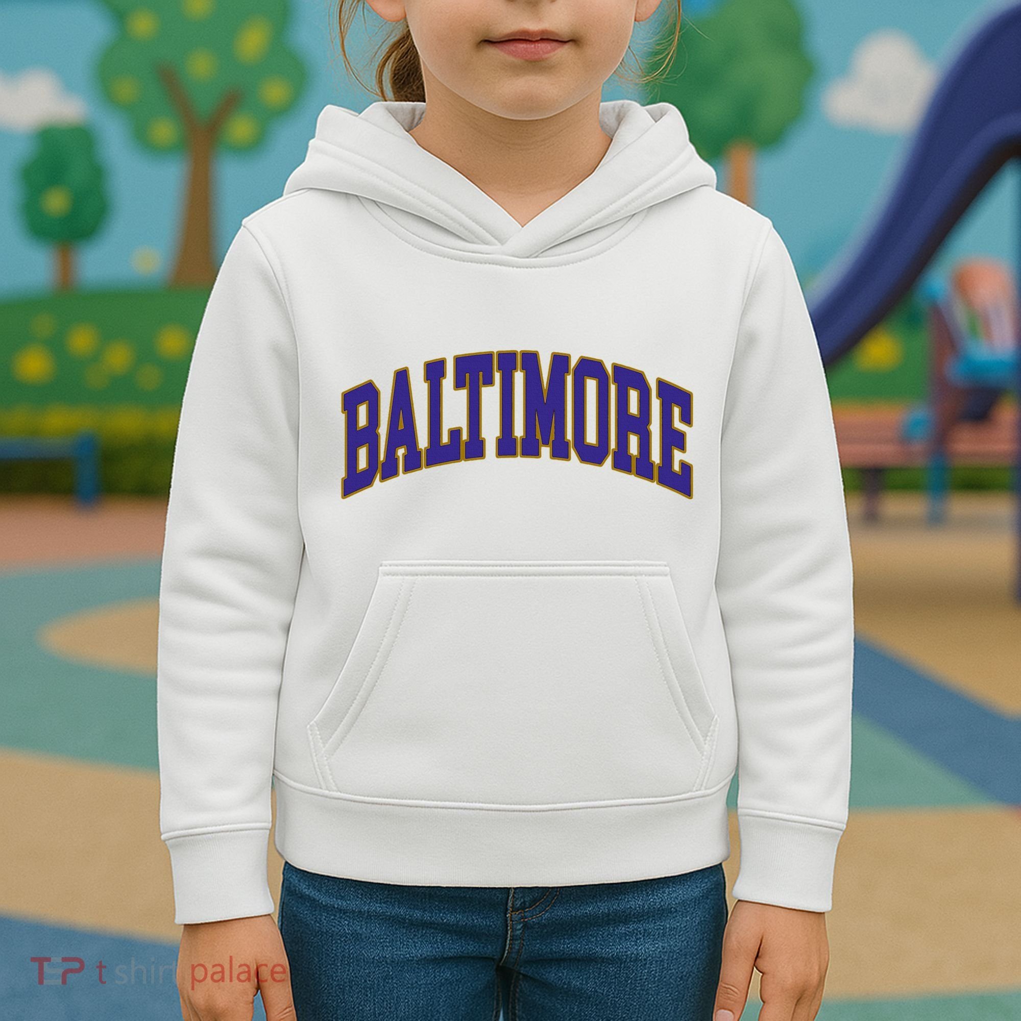 Baltimore Text Kids Hoodie