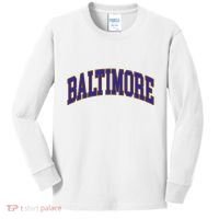 Baltimore Text Kids Long Sleeve Shirt thumb 0