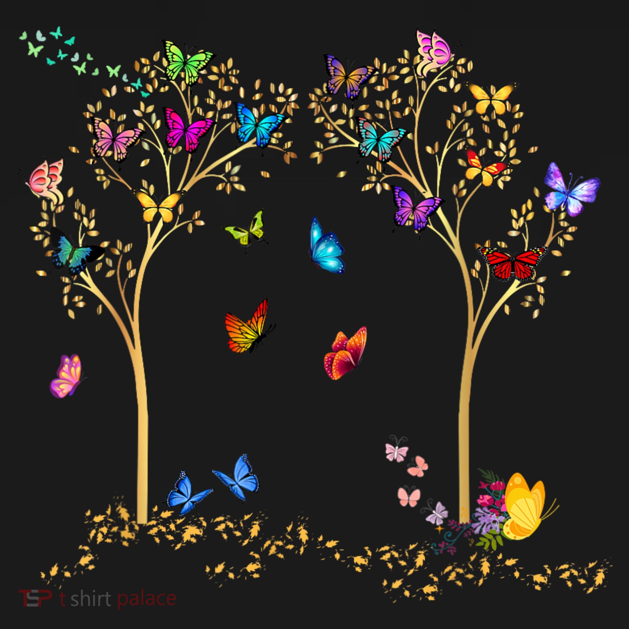 Butterfly Tree Beautiful Butterflies Button