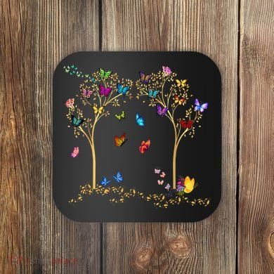 Butterfly Tree Beautiful Butterflies Coaster