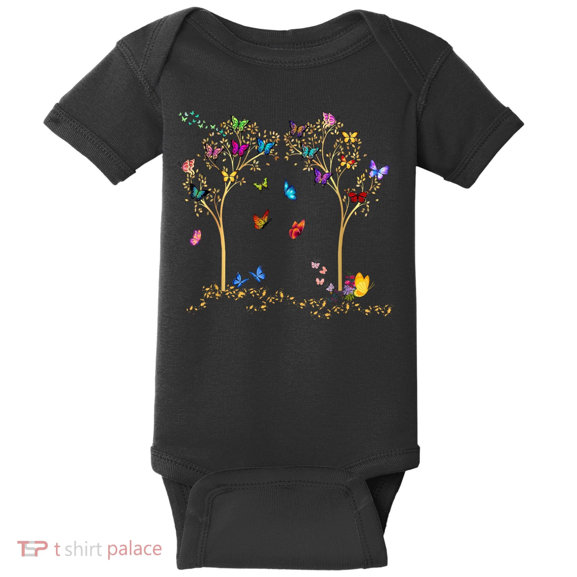 Butterfly Tree Beautiful Butterflies Baby Bodysuit