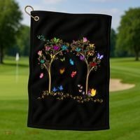 Butterfly Tree Beautiful Butterflies Golf Towel thumb 1