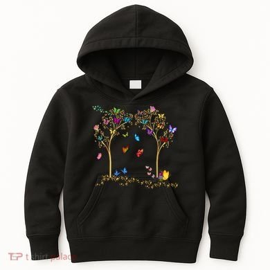 Butterfly Tree Beautiful Butterflies Kids Hoodie