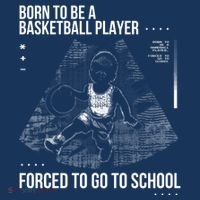 Born To Be A Basketball Player Forced To Go To School Visor thumb 3
