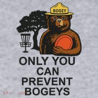 Bogey The Bear Only You Can Prevent Bogeys Disc Golf Women's Sweatshirt thumb 2