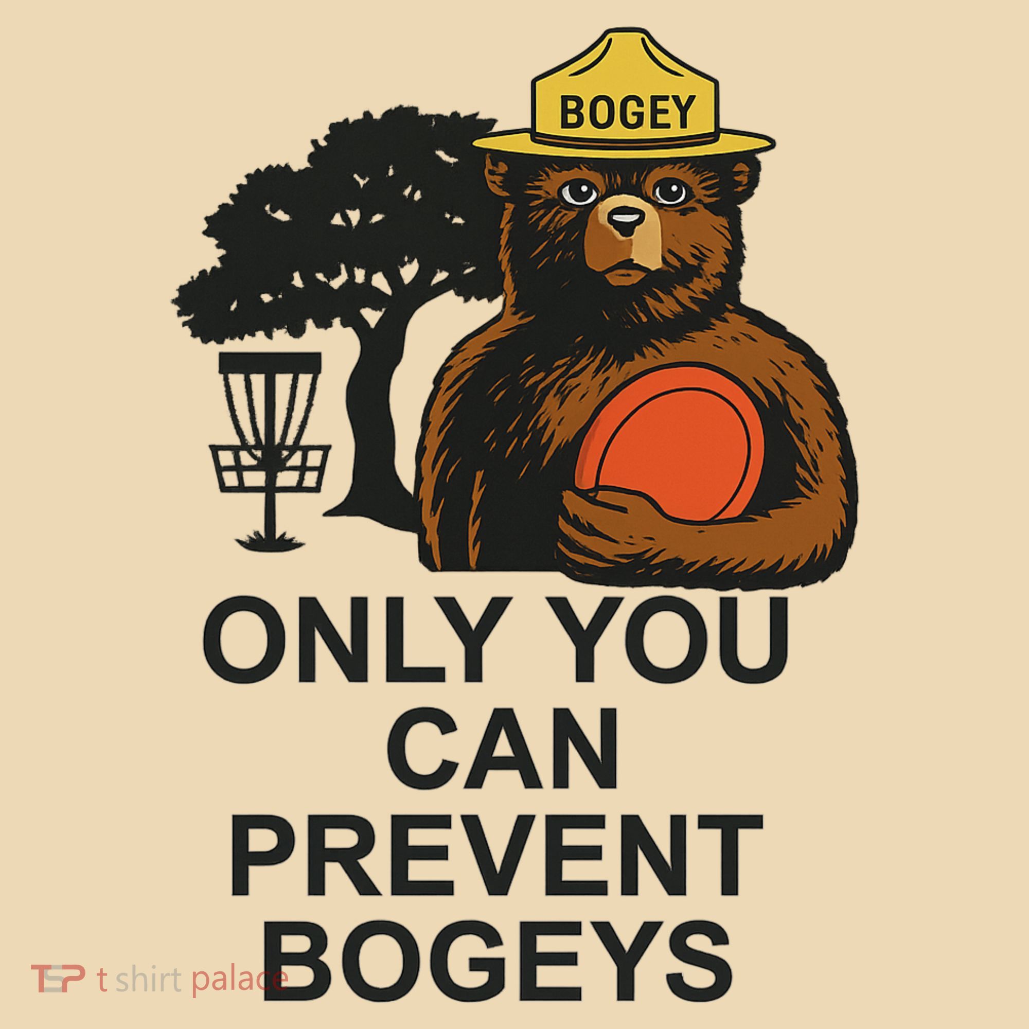 Bogey The Bear Only You Can Prevent Bogeys Disc Golf Tote Bag