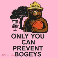 Bogey The Bear Only You Can Prevent Bogeys Disc Golf Coaster thumb 2