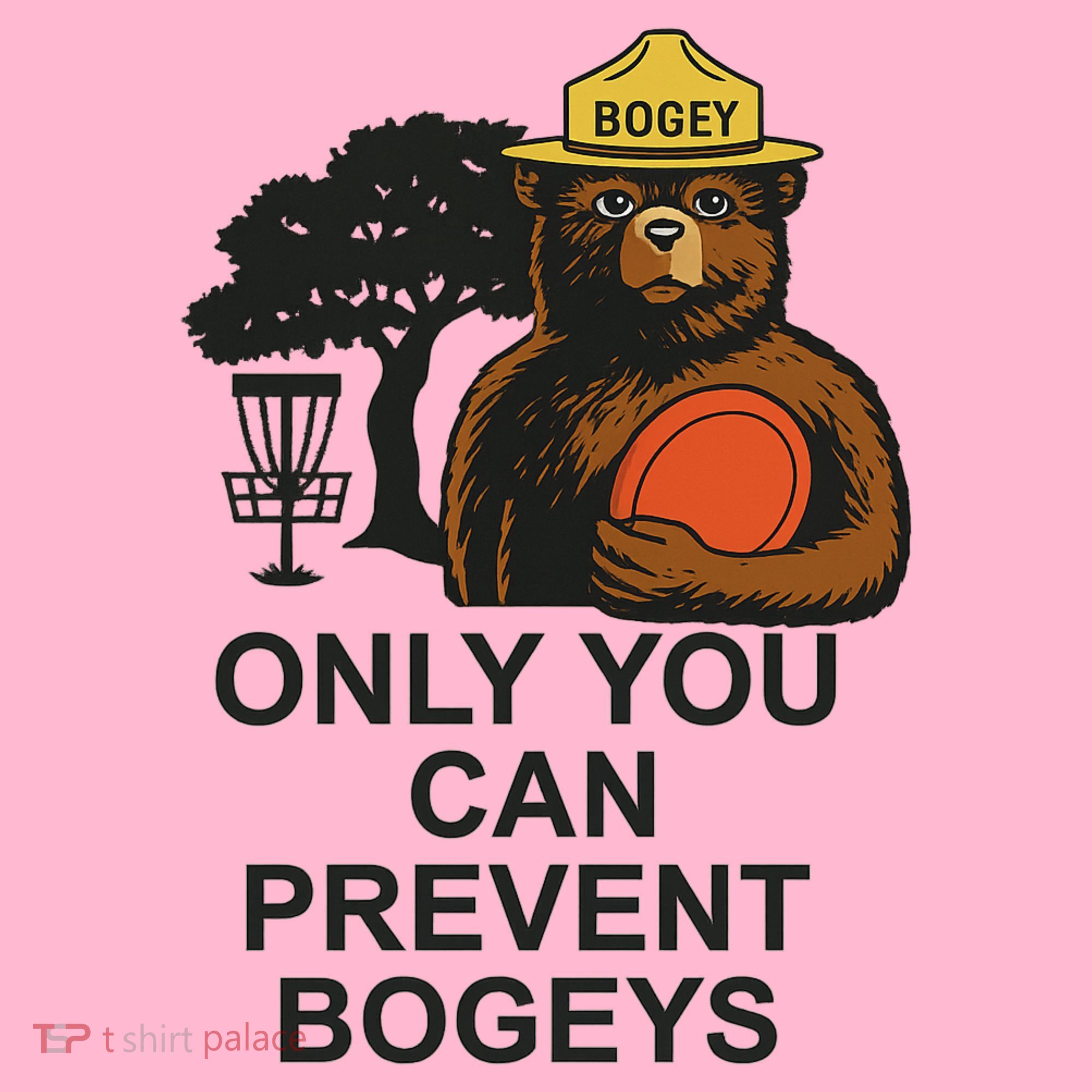 Bogey The Bear Only You Can Prevent Bogeys Disc Golf Coaster