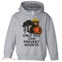 Bogey The Bear Only You Can Prevent Bogeys Disc Golf Toddler Hoodie thumb 0