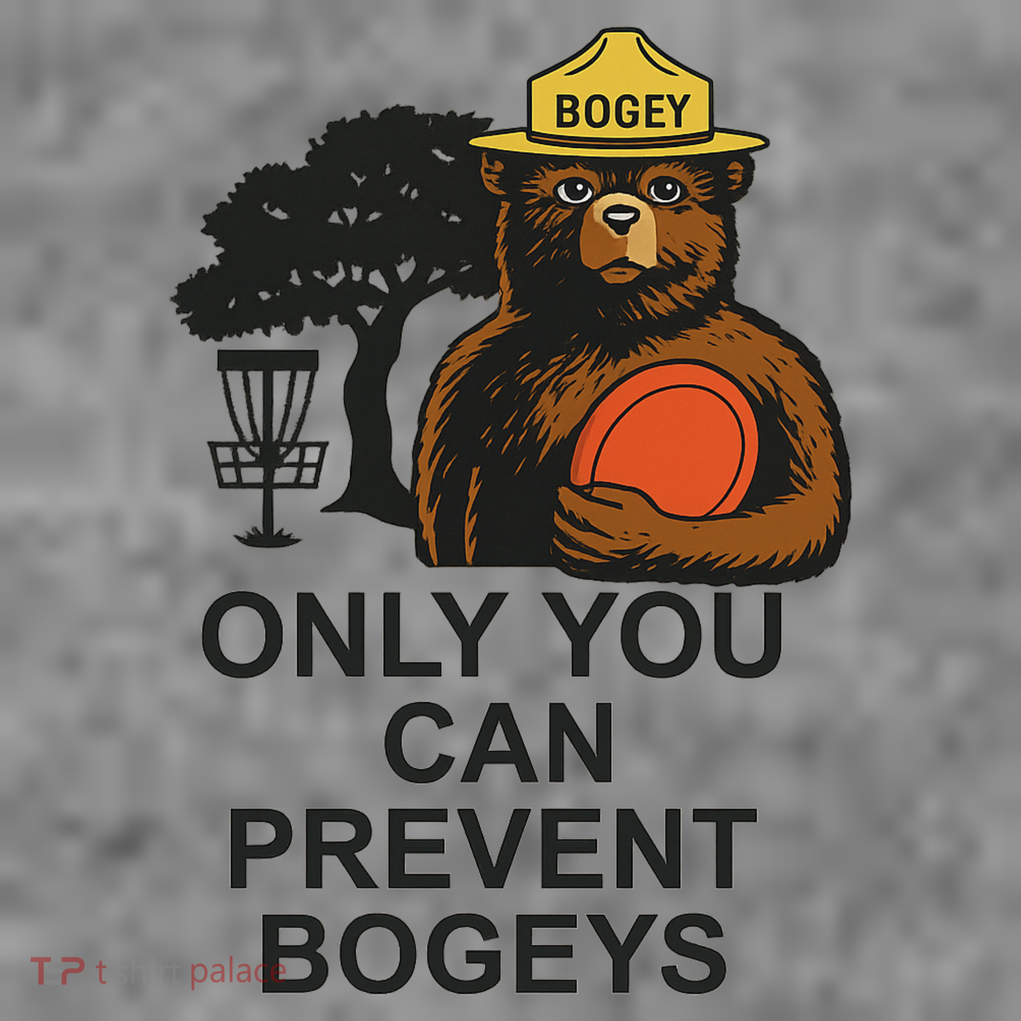 Bogey The Bear Only You Can Prevent Bogeys Disc Golf Toddler Hoodie