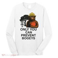 Bogey The Bear Only You Can Prevent Bogeys Disc Golf Long Sleeve Shirt thumb 0