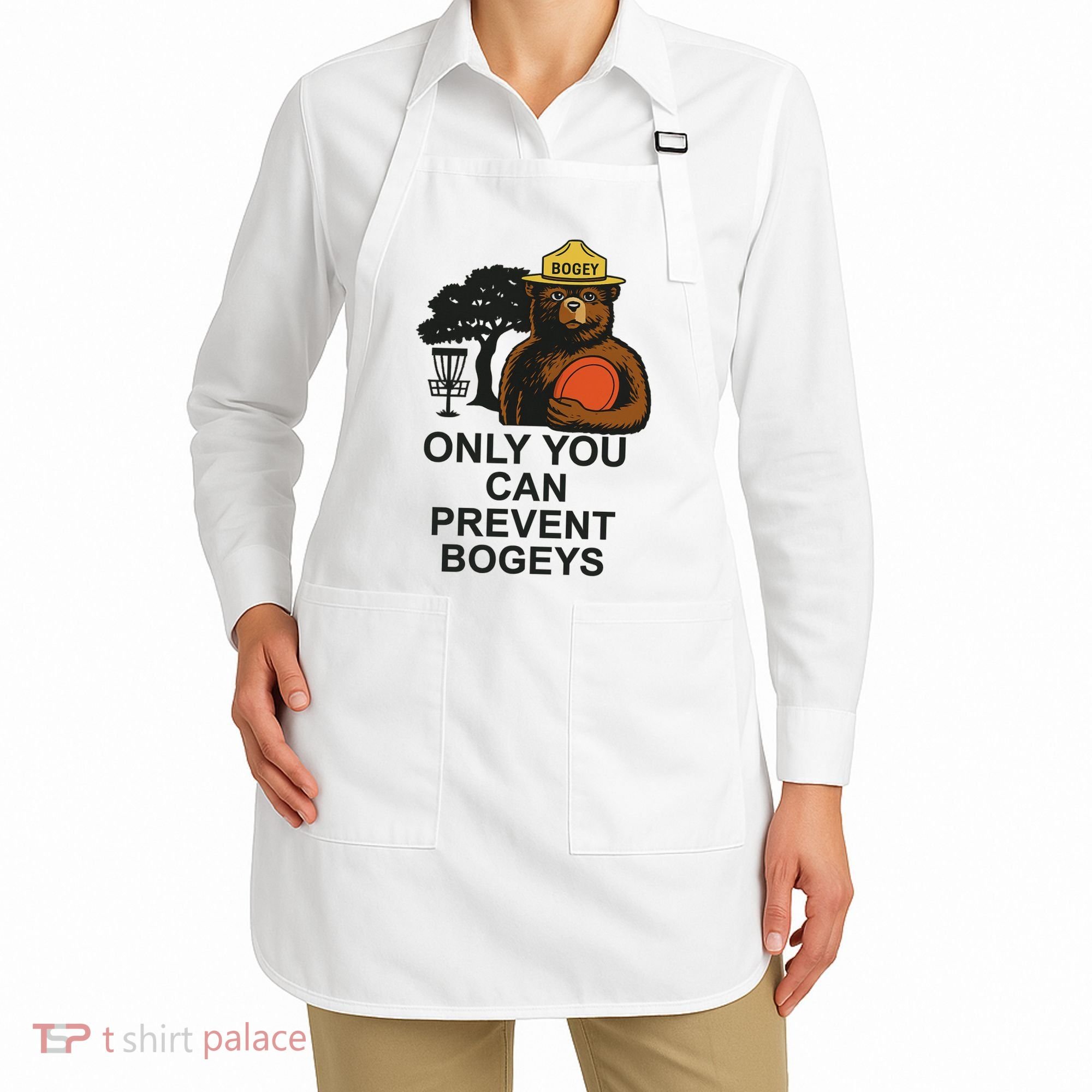 Bogey The Bear Only You Can Prevent Bogeys Disc Golf Apron