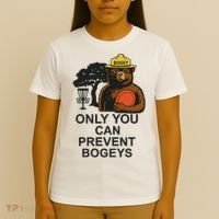 Bogey The Bear Only You Can Prevent Bogeys Disc Golf T-Shirt thumb 4