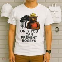 Bogey The Bear Only You Can Prevent Bogeys Disc Golf T-Shirt thumb 6
