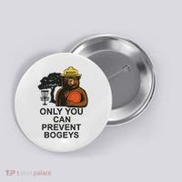 Bogey The Bear Only You Can Prevent Bogeys Disc Golf Button thumb 0