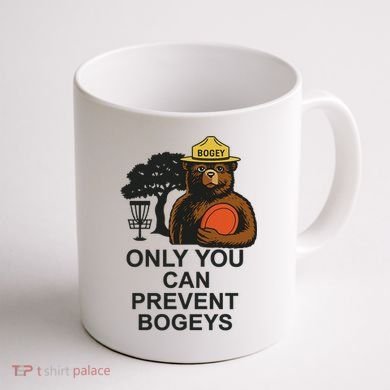 Bogey The Bear Only You Can Prevent Bogeys Disc Golf Coffee Mug back